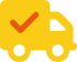 An icon of a yellow truck with an orange tick on it