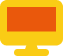 Icon of a yellow computer with an orange screen