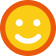 Icon of a yellow smiley face with an orange outline