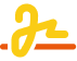 An icon of a yellow signature squiggle on an orange line